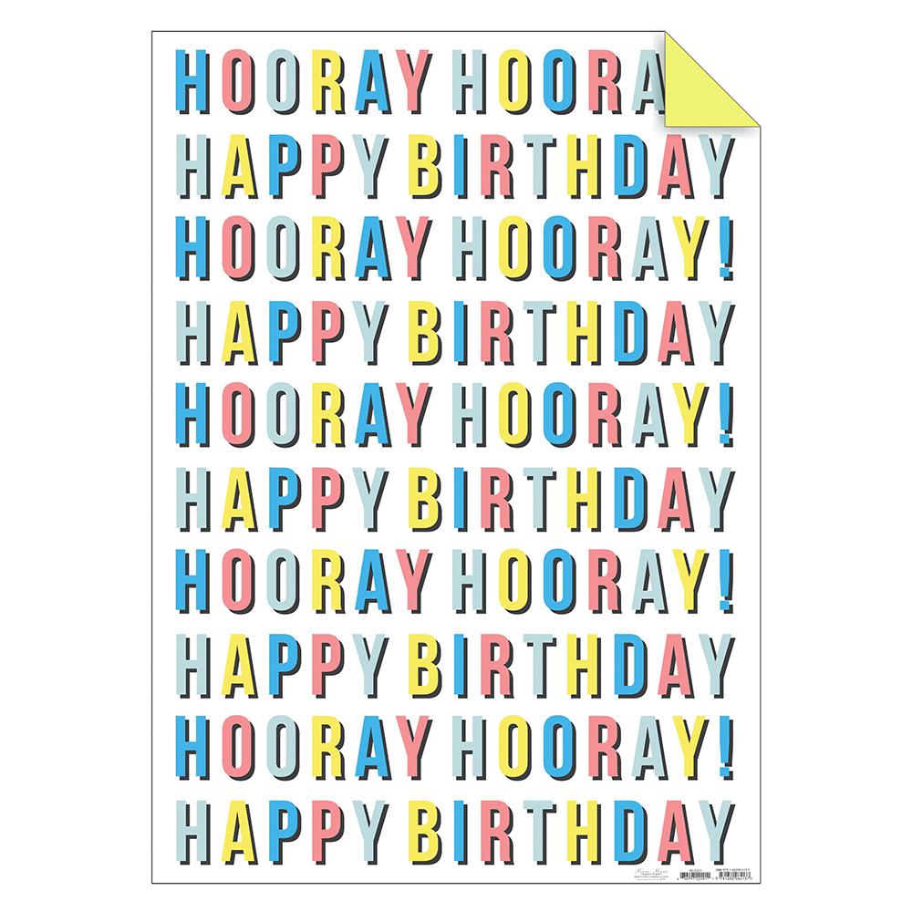 Happy Birthday Print Wrapping Paper by Meri Meri Vibrant Home